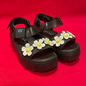 Melissa x Lazy Oaf daisy platform sandals